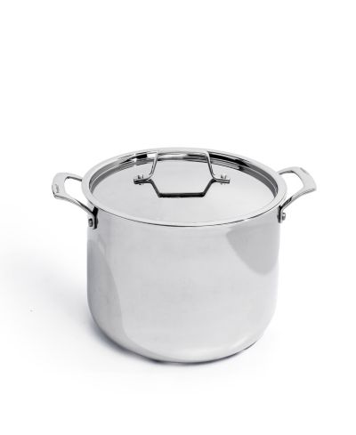 BergHOFF Professional Tri-Ply 18/10 Stainless Steel 9.5" Stockpot with SS Lid, 8qt.