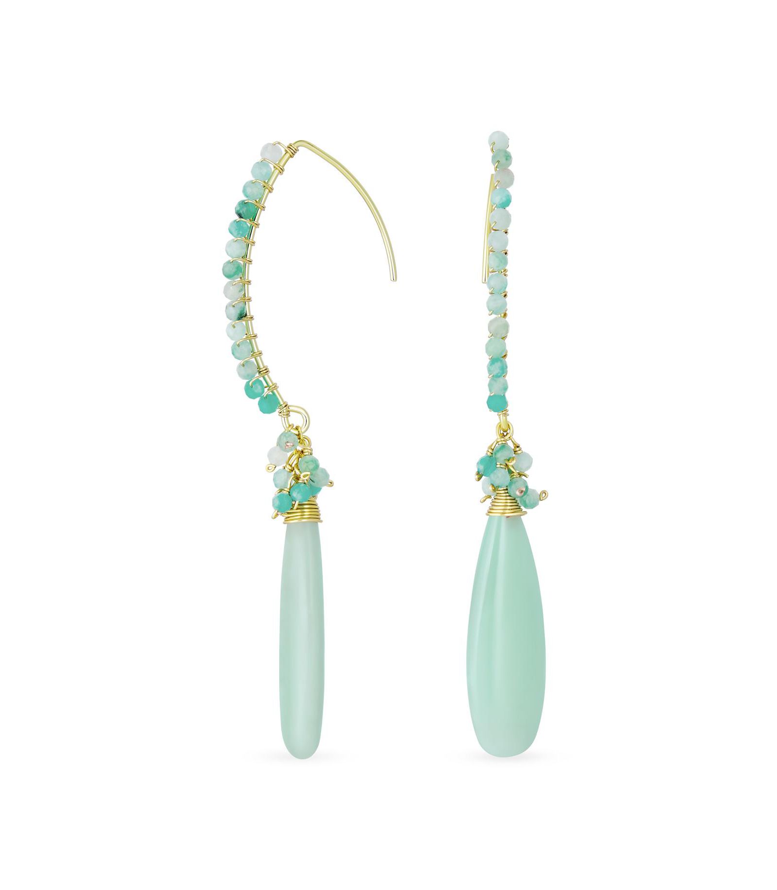 Коктейльные серьги Bling Jewelry с кристаллами и розовым кварцем