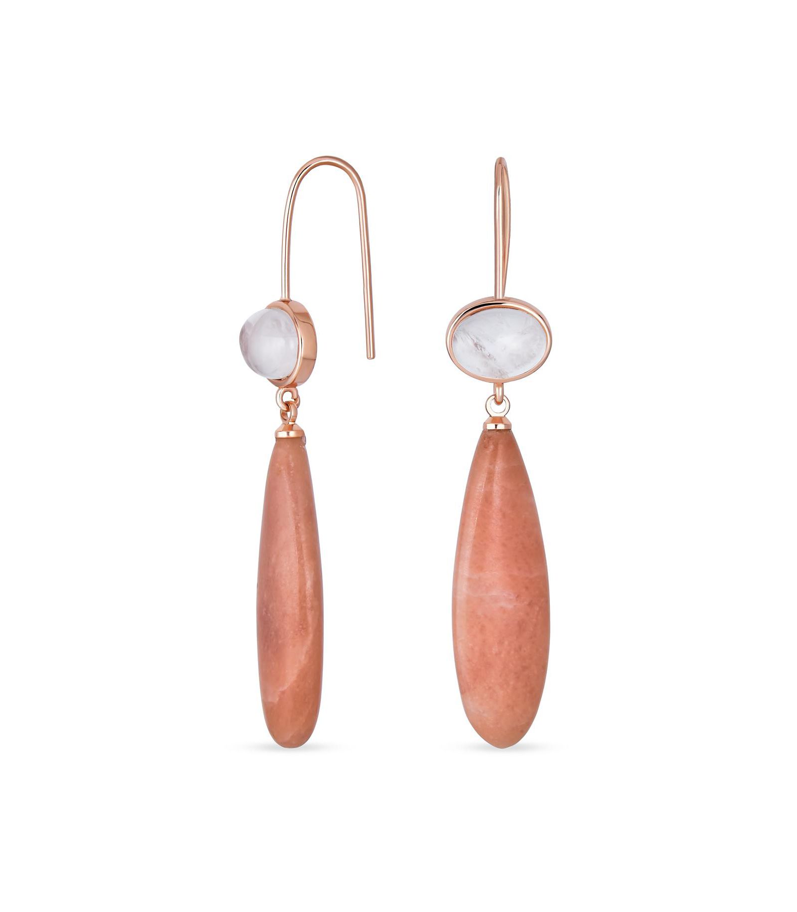 Серьги Bling Jewelry Unique Geometric Oval Linear Long Shape Tear Drop Natural Multi-Tier New Jade Serpentine Gemstone