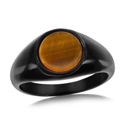 Simona кольцо Metallo с инкрустацией Tiger Eye