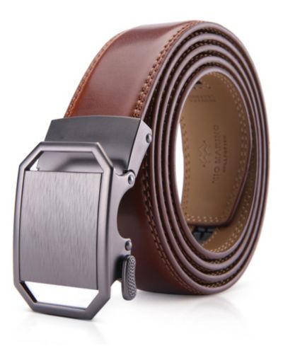 Mio Marino Men's Metallic Octagon Ratchet Belt