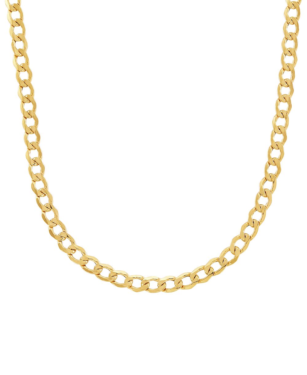Легкая цепь-ожерелье Curb Link 22" (5mm) в 14k Gold