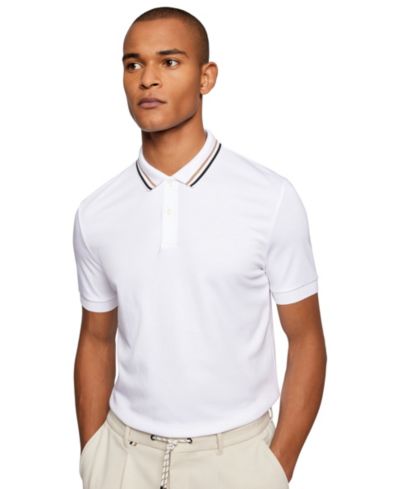 BOSS by Hugo Boss Men's Cotton Slim-Fit Striped Collar Polo Shirt