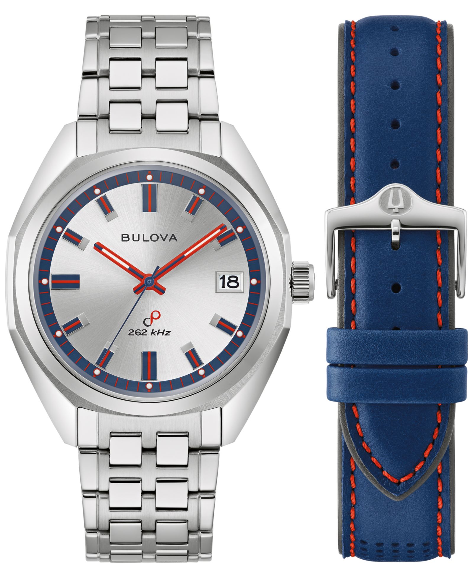 Bulova Men's Classic Jet Star Stainless Steel Bracelet Watch 40mm Gift Set