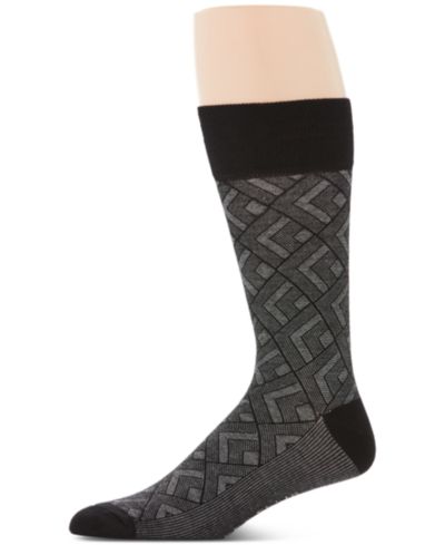 Perry Ellis Portfolio Мужские повседневные носки Modern Diamond-Pattern Crew
