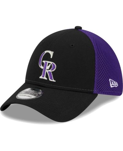 Мужская кепка New Era Black Colorado Rockies Team Neo 39THIRTY Flex