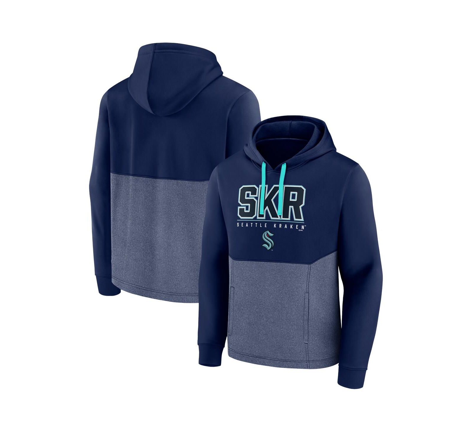 Мужское худи Fanatics Seattle Kraken Successful Tri-Blend, цвет deep sea blue
