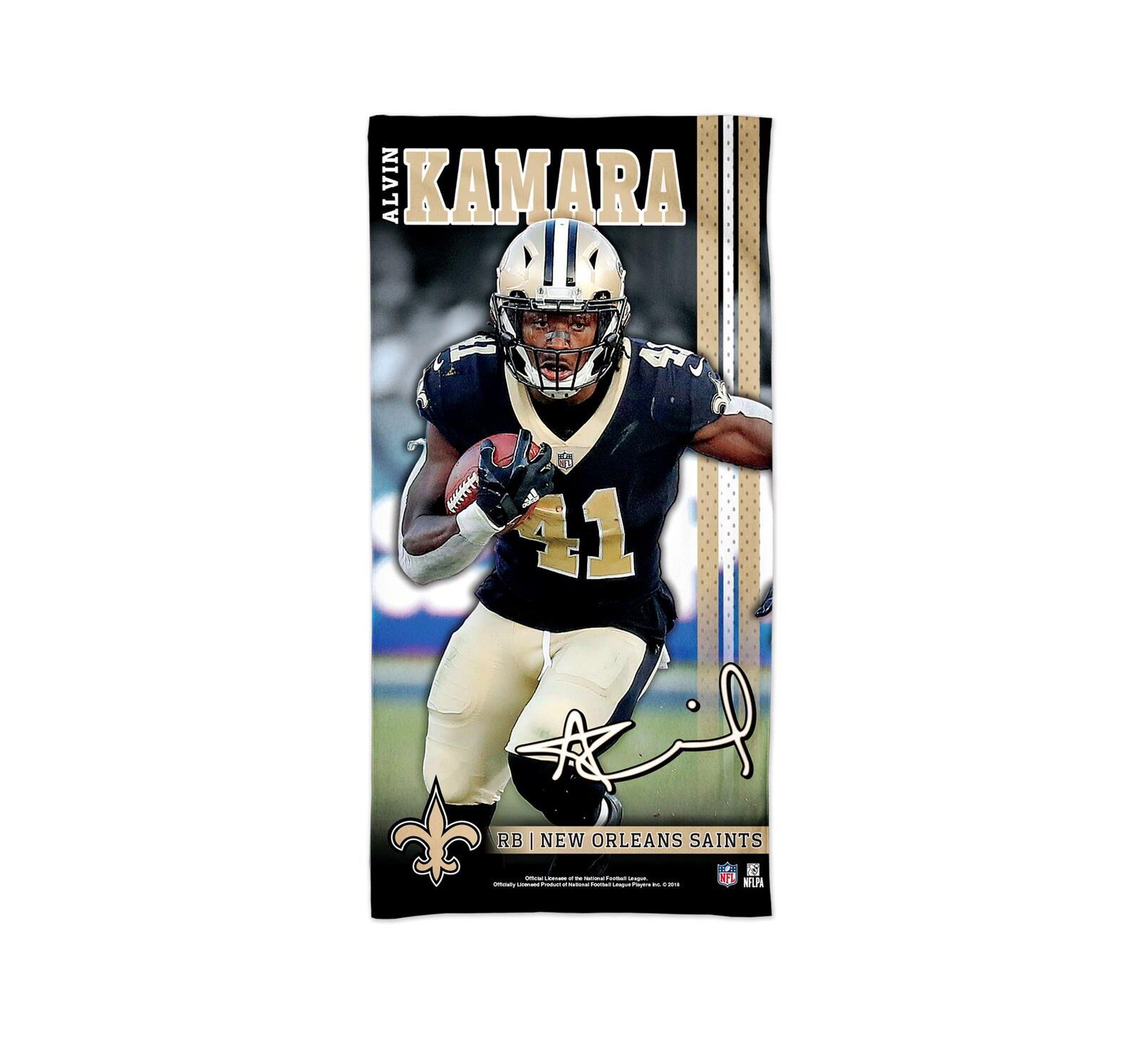 Wincraft Alvin Kamara New Orleans Saints 30" x 60" Spectra Player Beach Towel