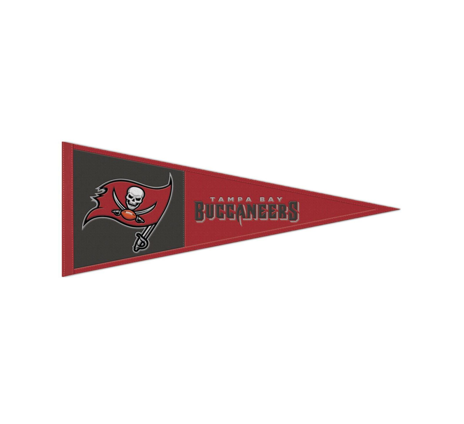 Шерстяной флаг Wincraft Tampa Bay Buccaneers 13" x 32" с основным логотипом