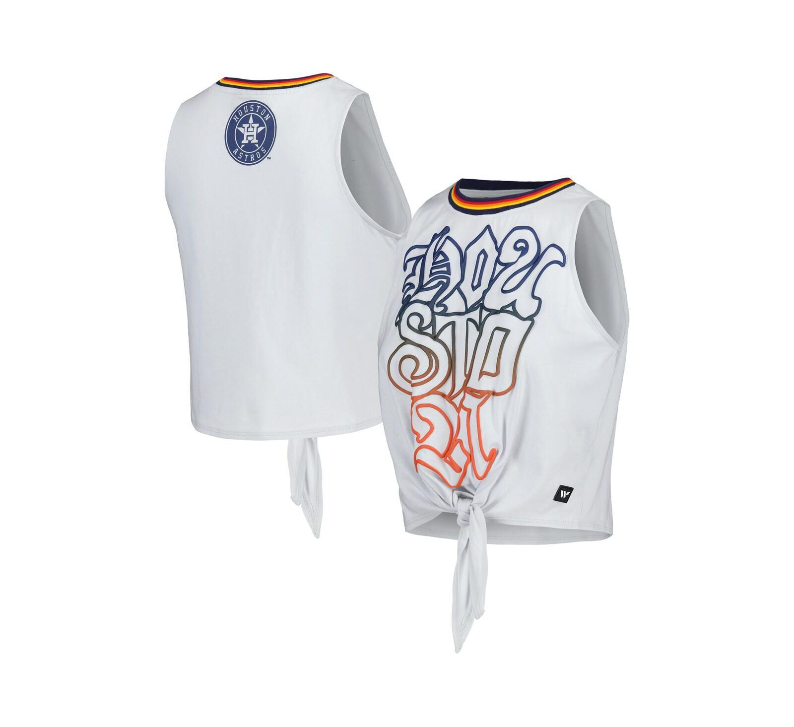 Женский топ The Wild Collective Gray Houston Astros Twisted Tie Front Tank