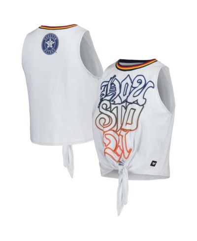 Женский топ The Wild Collective Gray Houston Astros Twisted Tie Front Tank