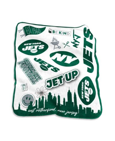 Плед Logo Brands New York Jets 50'' x 60'' Native Raschel Plush