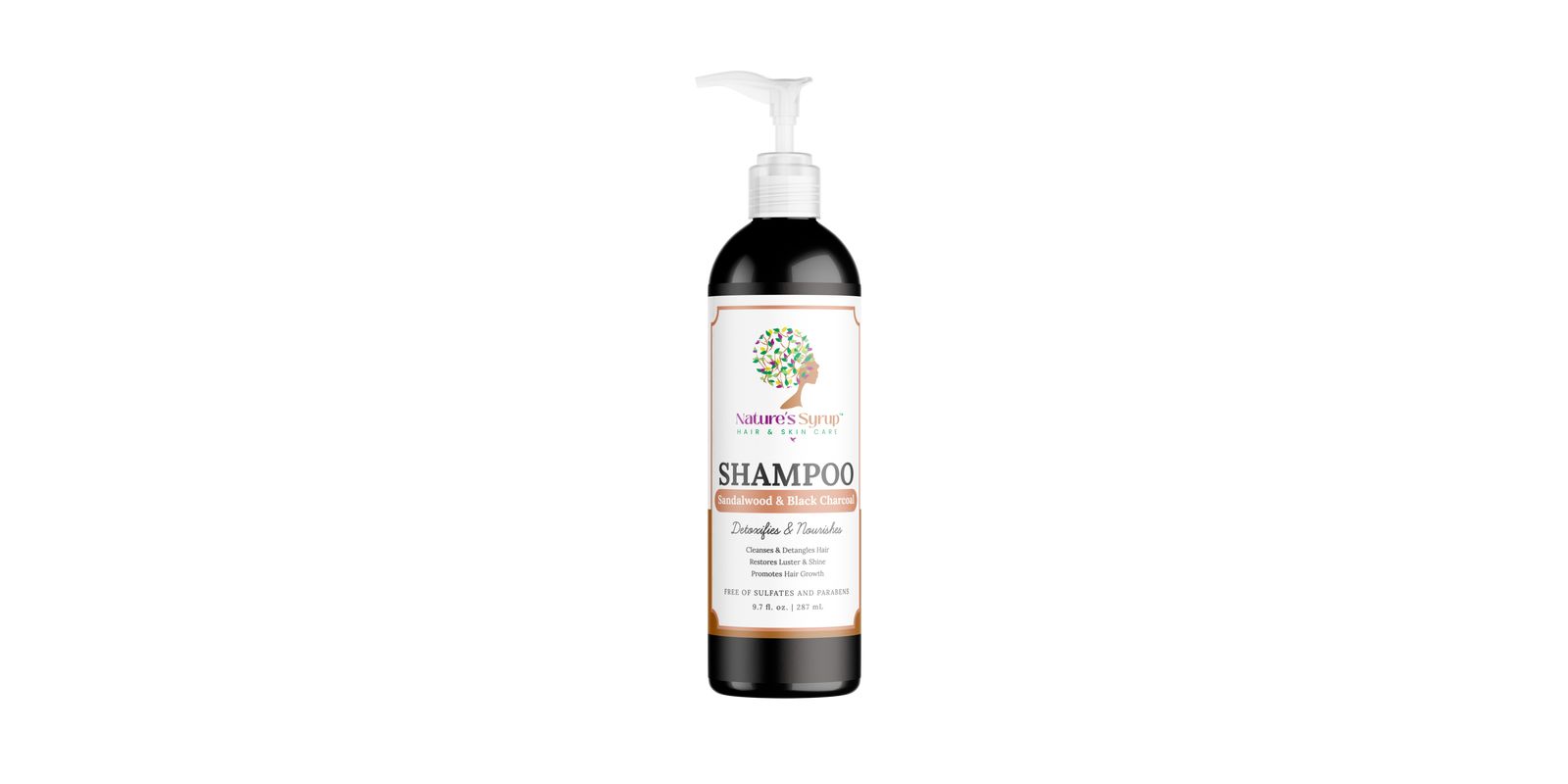 Шампунь Nature's Syrup Beauty Sandalwood & Black Charcoal, 9.7 Fl. Oz.