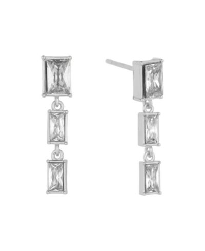 Серьги-подвески And Now This Clear Crystal Triple Stone Drop