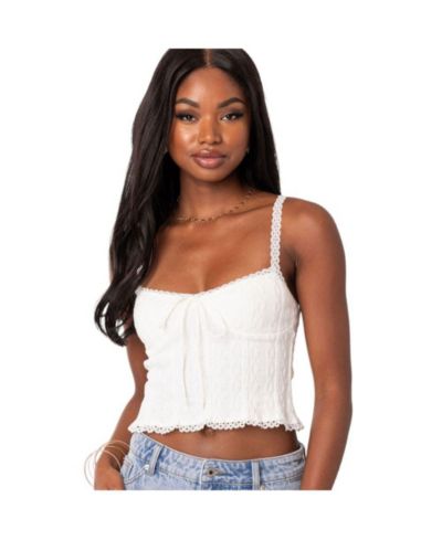 Edikted Женский Lacey Knit Tank Top