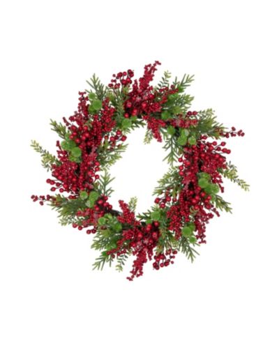 Рождественский венок Northlight Artificial Frosted Berry and Pine, 28"