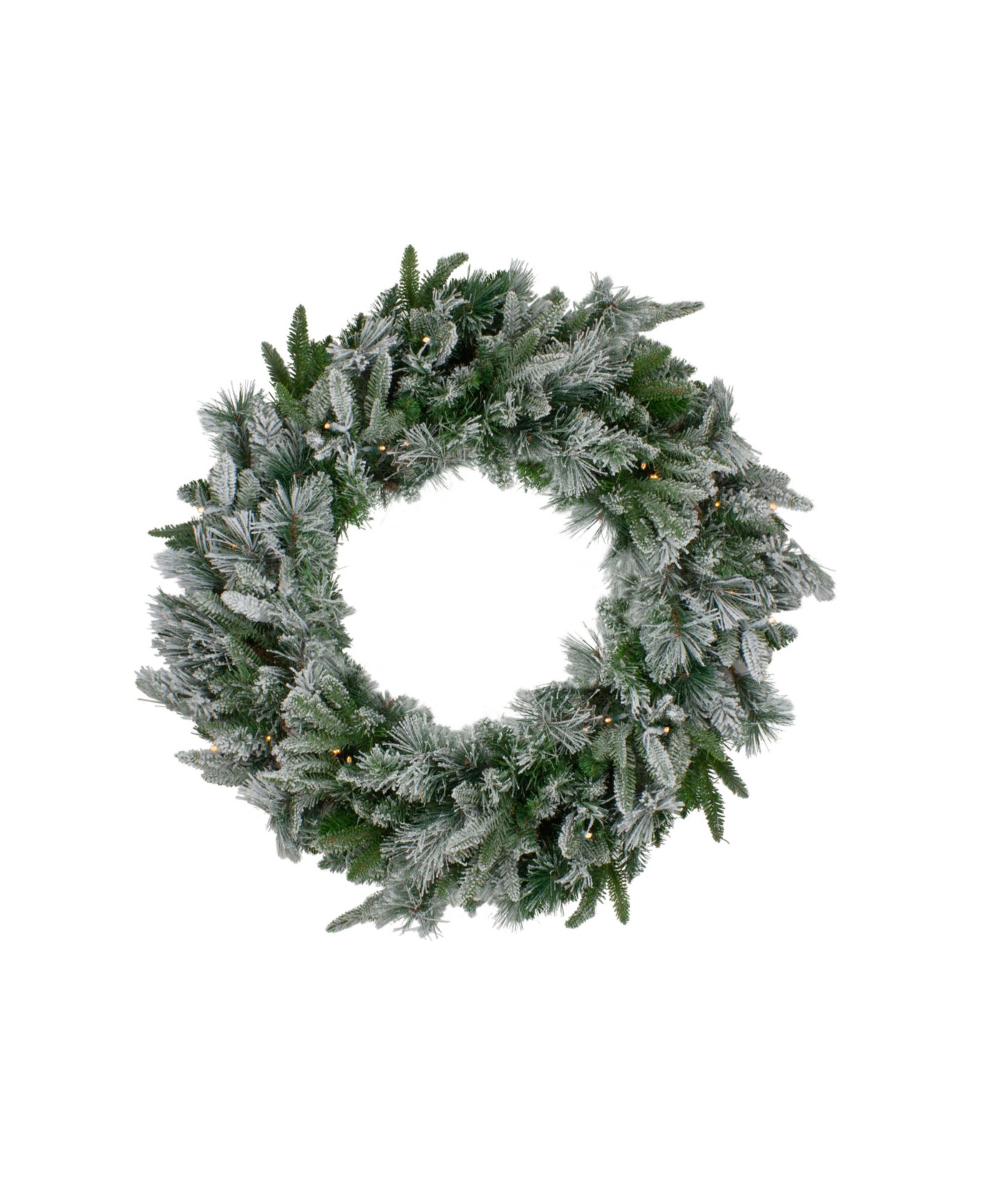 Рождественский венок Northlight Pre-Lit Flocked Rosemary Emerald Angel Pine Artificial, 30" Clear LED Lights