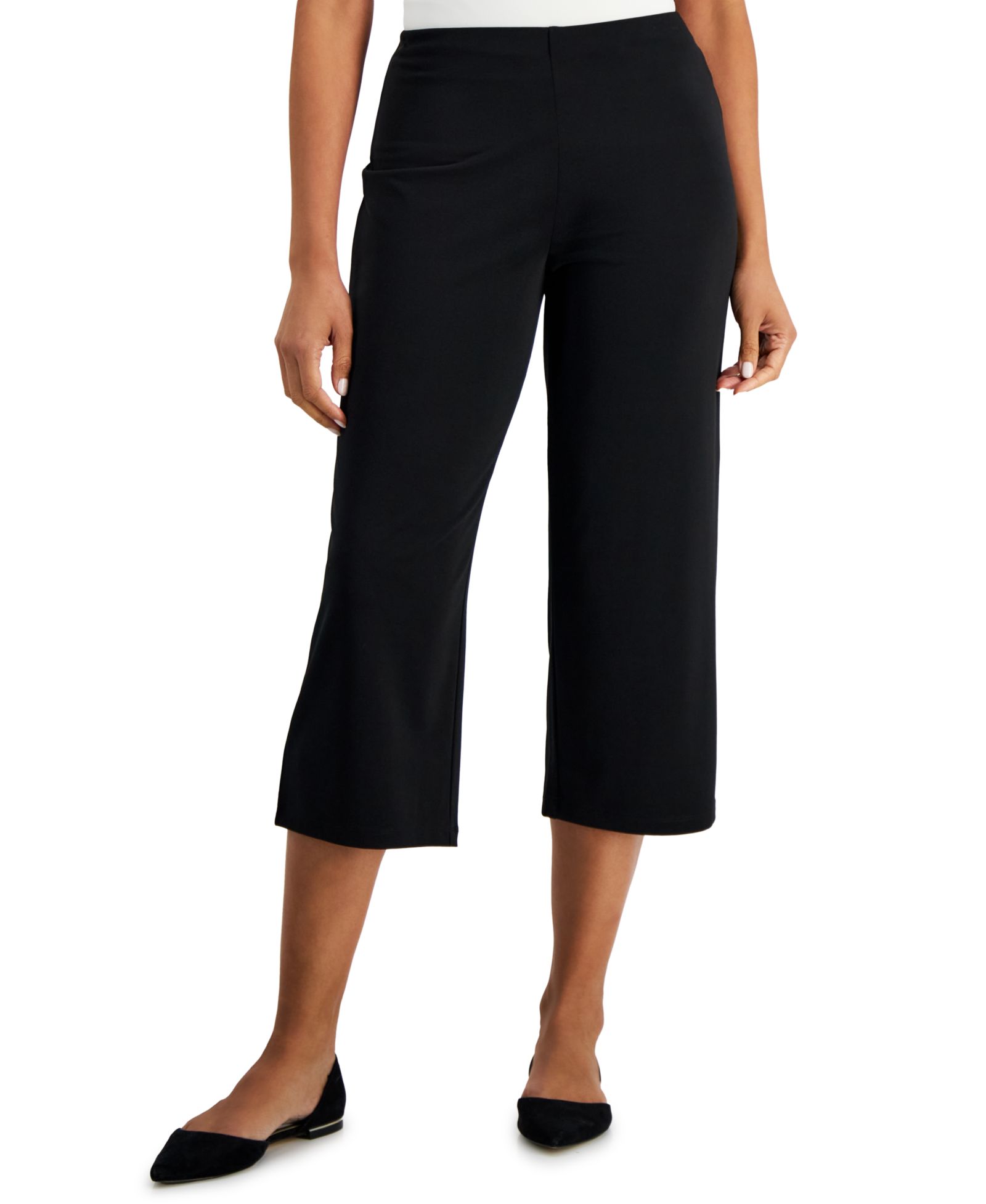 JM Collection Women's Relaxed Pull-On Knit Culottes, Created for Macy's