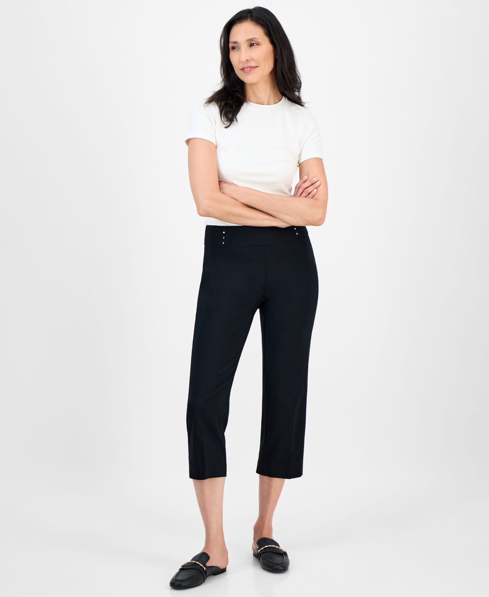 JM Collection Women's Pull-On Capri Tummy-Control Pants, Exclusively at Macy's