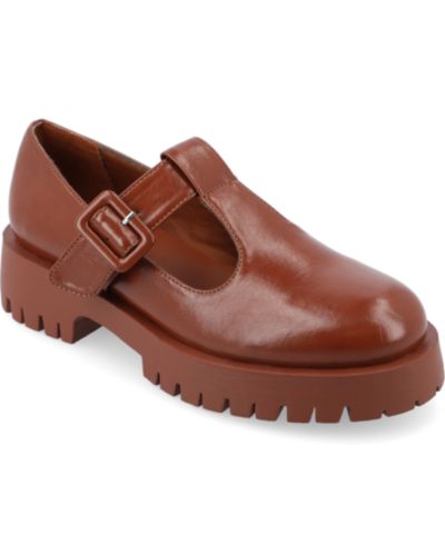 Journee Collection Женские лоферы Mary Jane Suvi с толстой подошвой