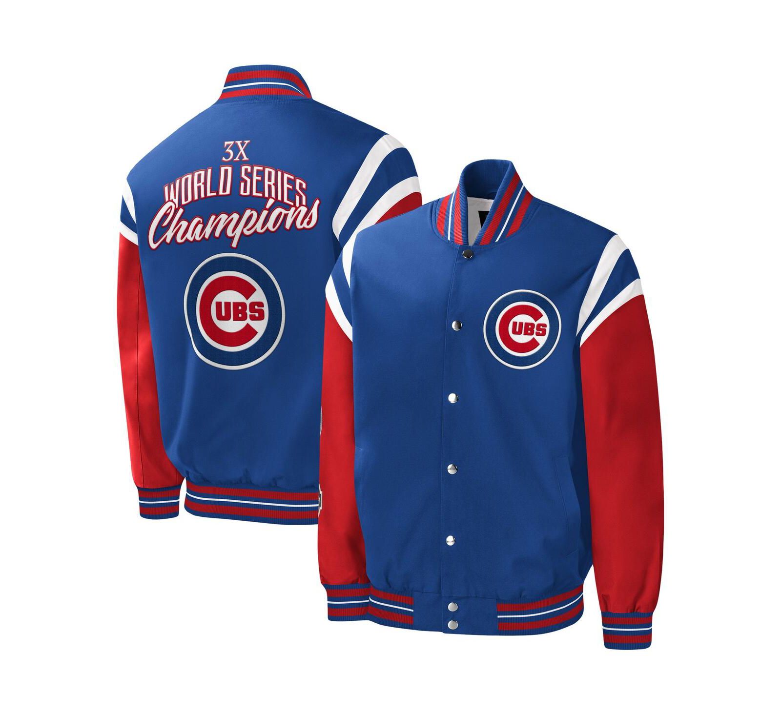 Куртка G-III Sports by Carl Banks Chicago Cubs Title Holder, мужская, Varsity, синяя