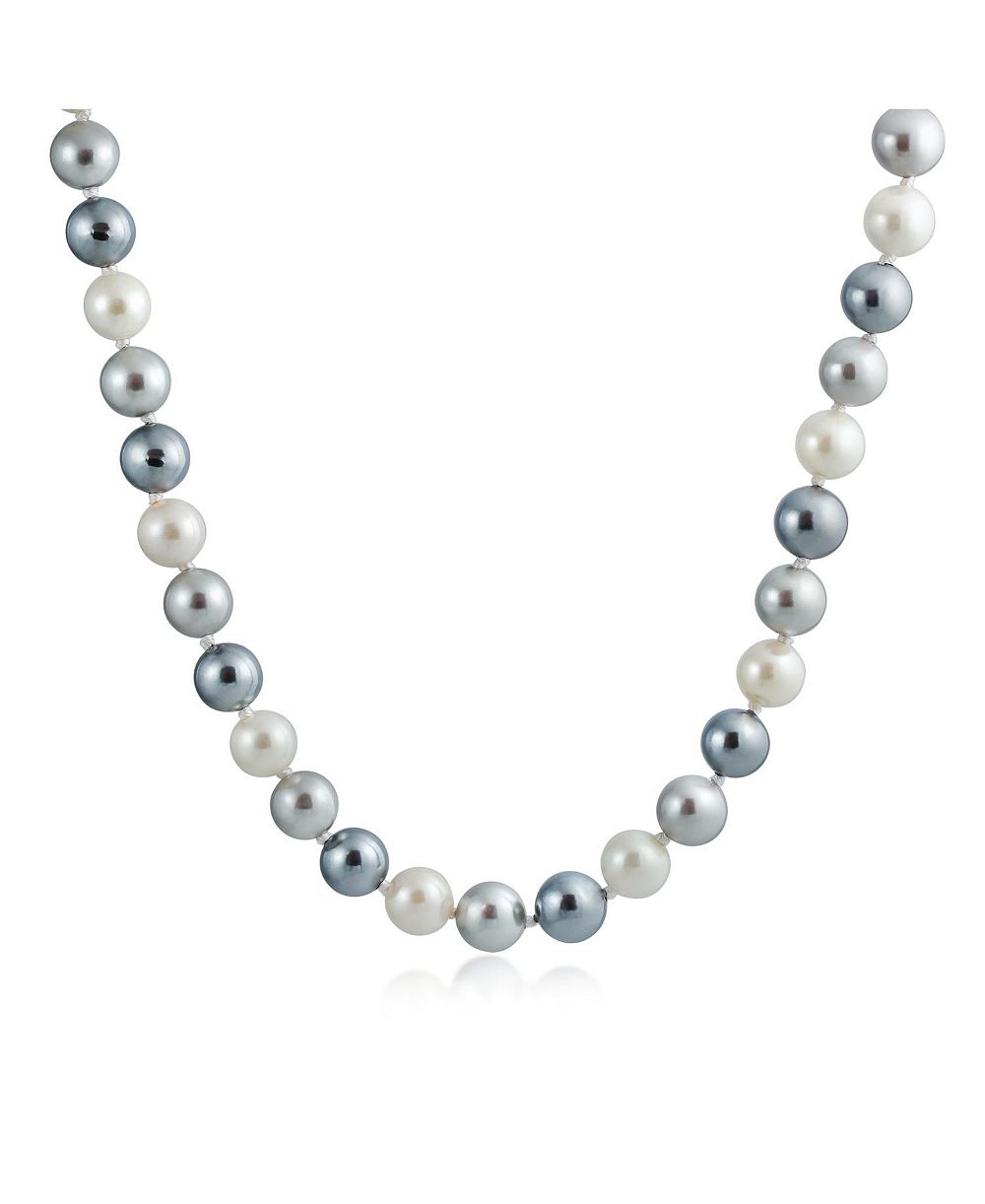 Ожерелье Bling Jewelry Classic Multicolor Hand Knotted 10MM Simulated Pearl Strand, 18 Inch
