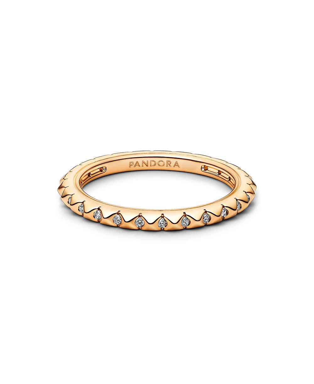 Кольцо Pandora Gold-Plated Pyramids