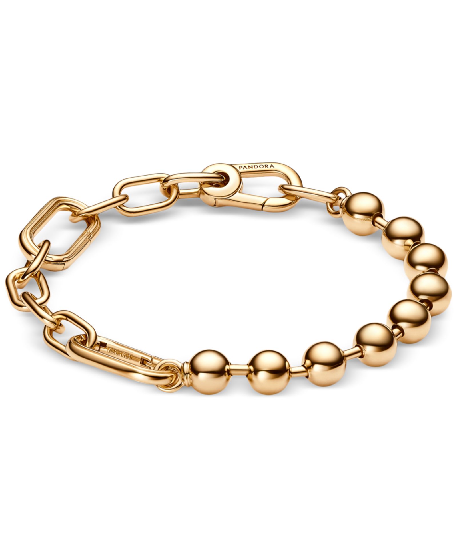 Pandora ME 14k Gold-Plated Bead and Link Bracelet
