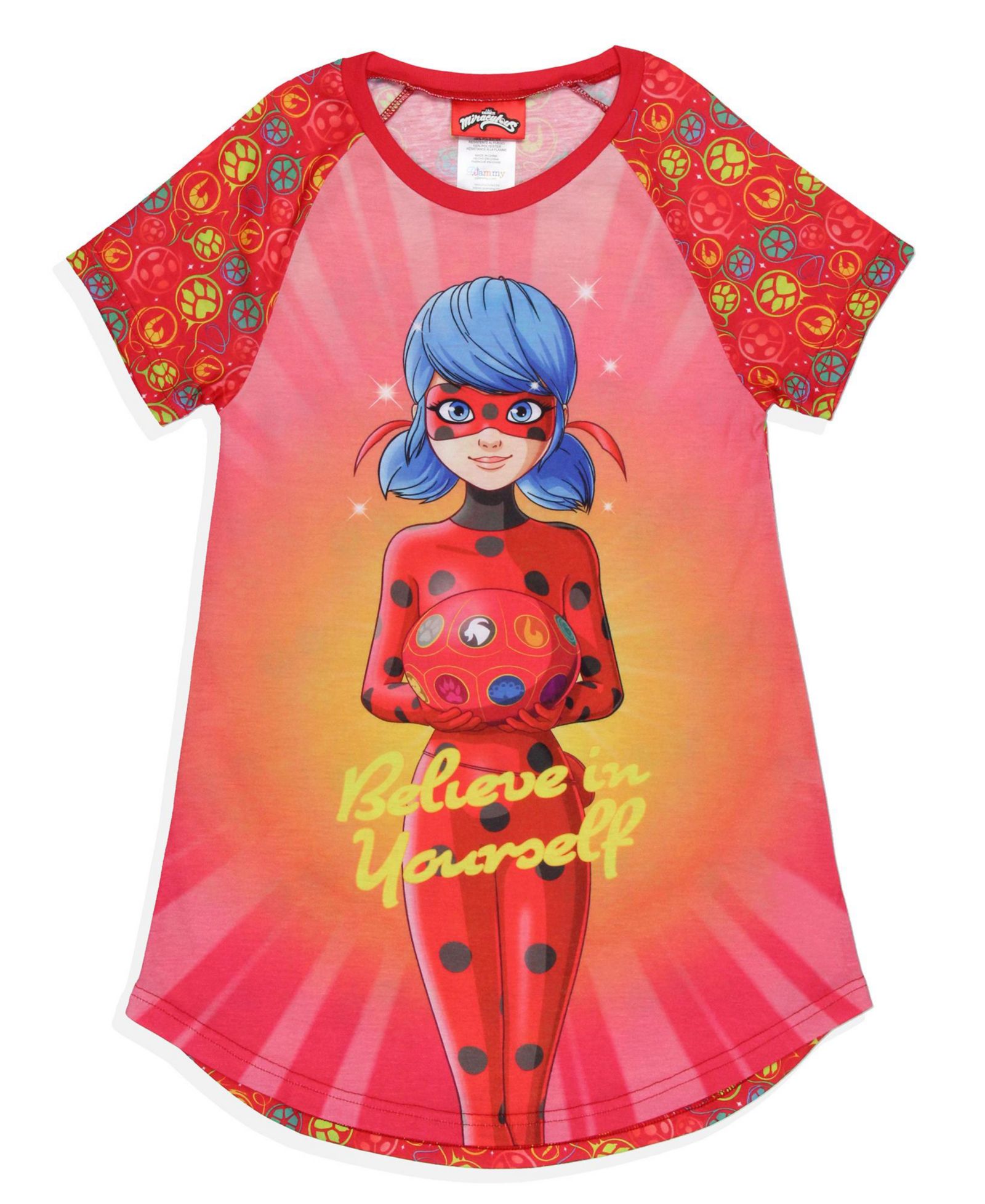 Miraculous Tales of Ladybug детская пижама Raglan с коротким рукавом