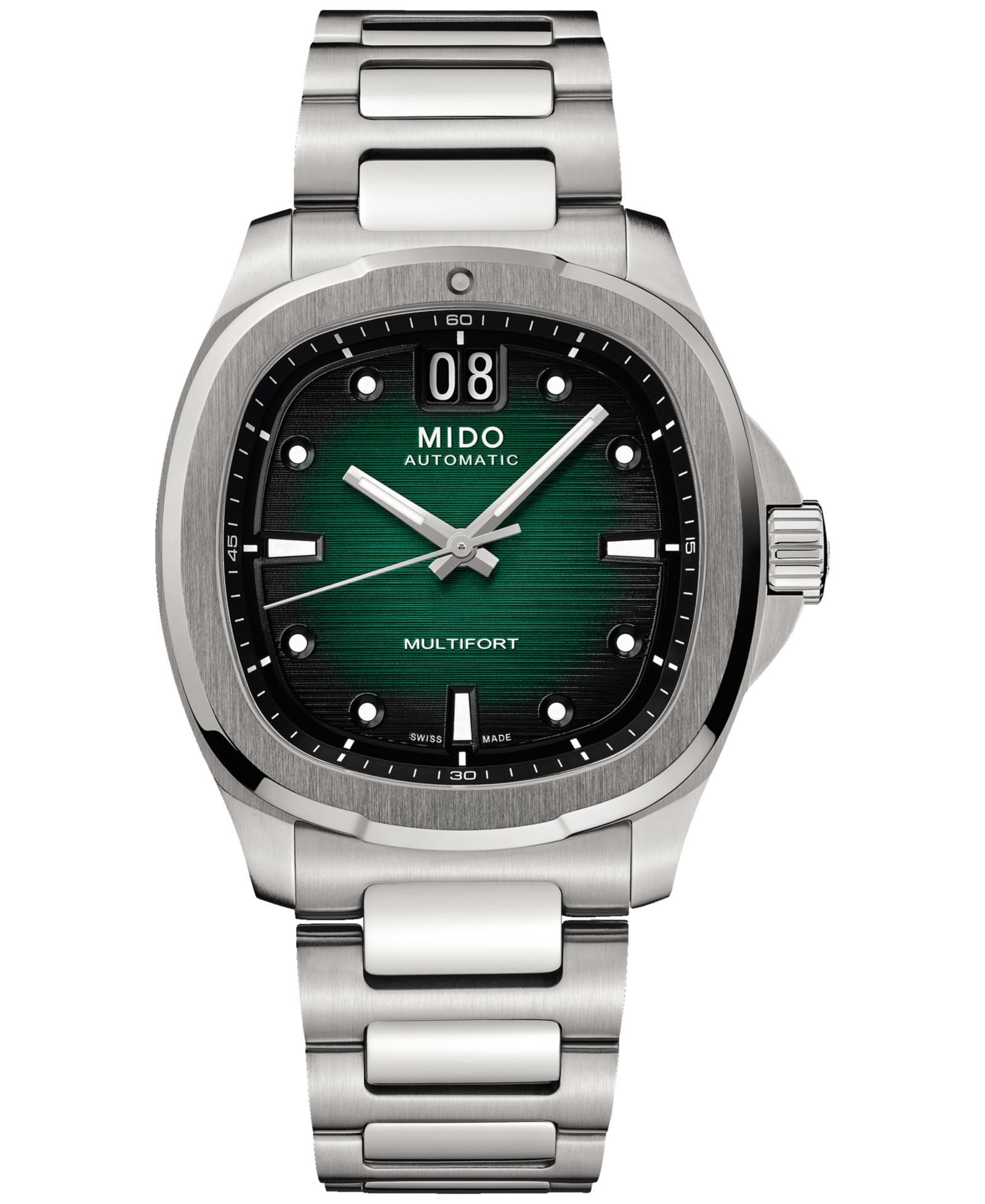 Mido Мужские Swiss Automatic Multifort Stainless Steel Bracelet Watch 41mm