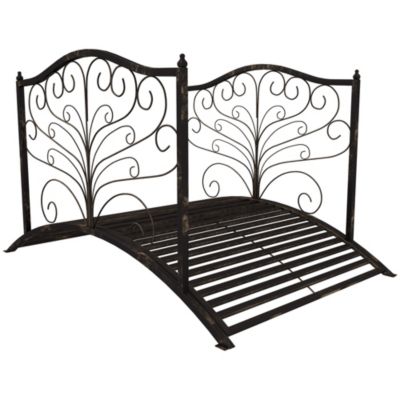 Декоративный садовый мостик Outsunny 4 Arched Outdoor Metal Fish Pond Garden Backyard