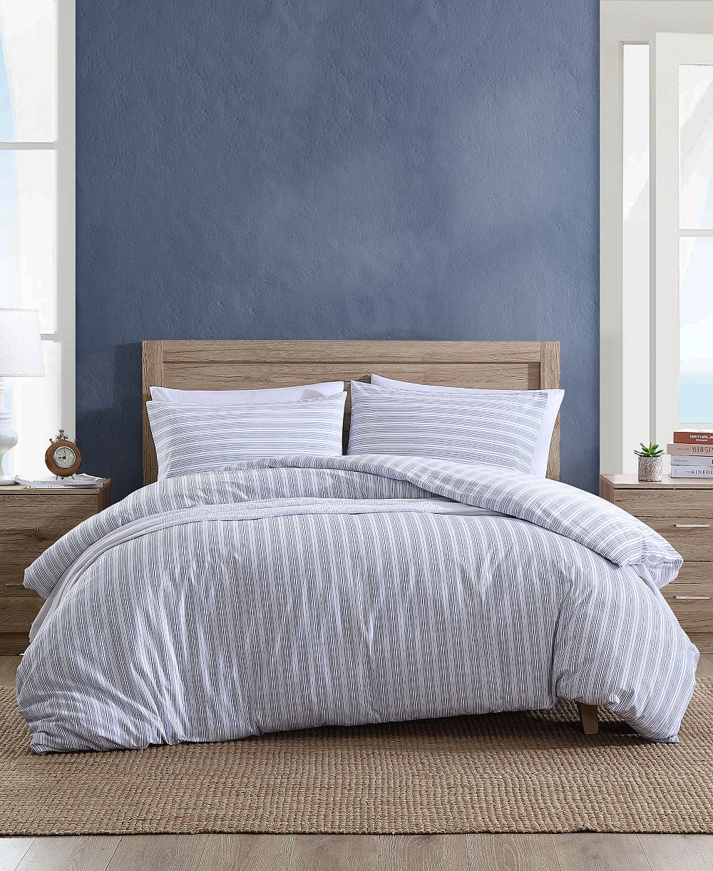 Двустороннее пододеяльное покрывало Nautica Beaux Stripe Cotton, King