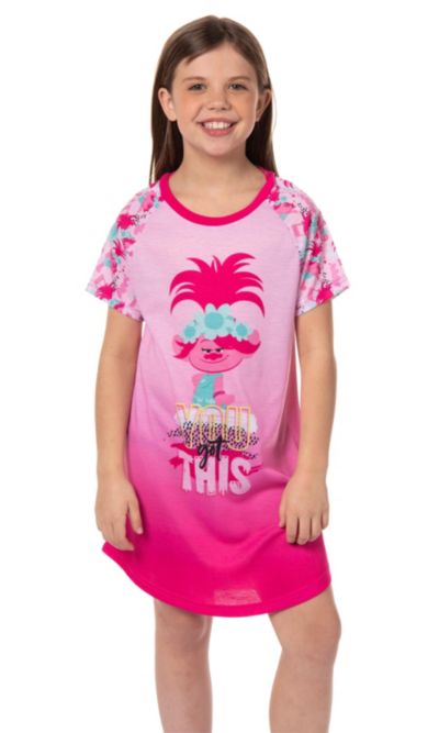 Детская пижама Trolls DreamWorks Girls' Nightgown You Got This Poppy с коротким рукавом