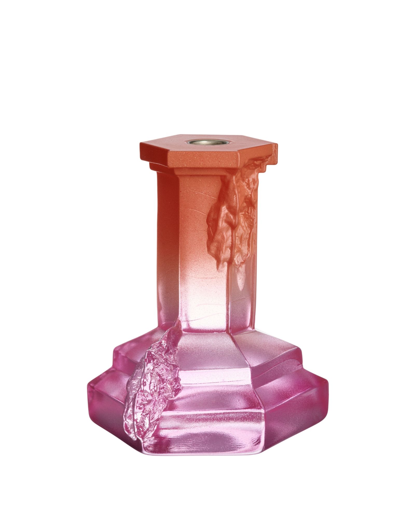 Kosta Boda Rocky Baroque Spicy Candlesticks, Large
