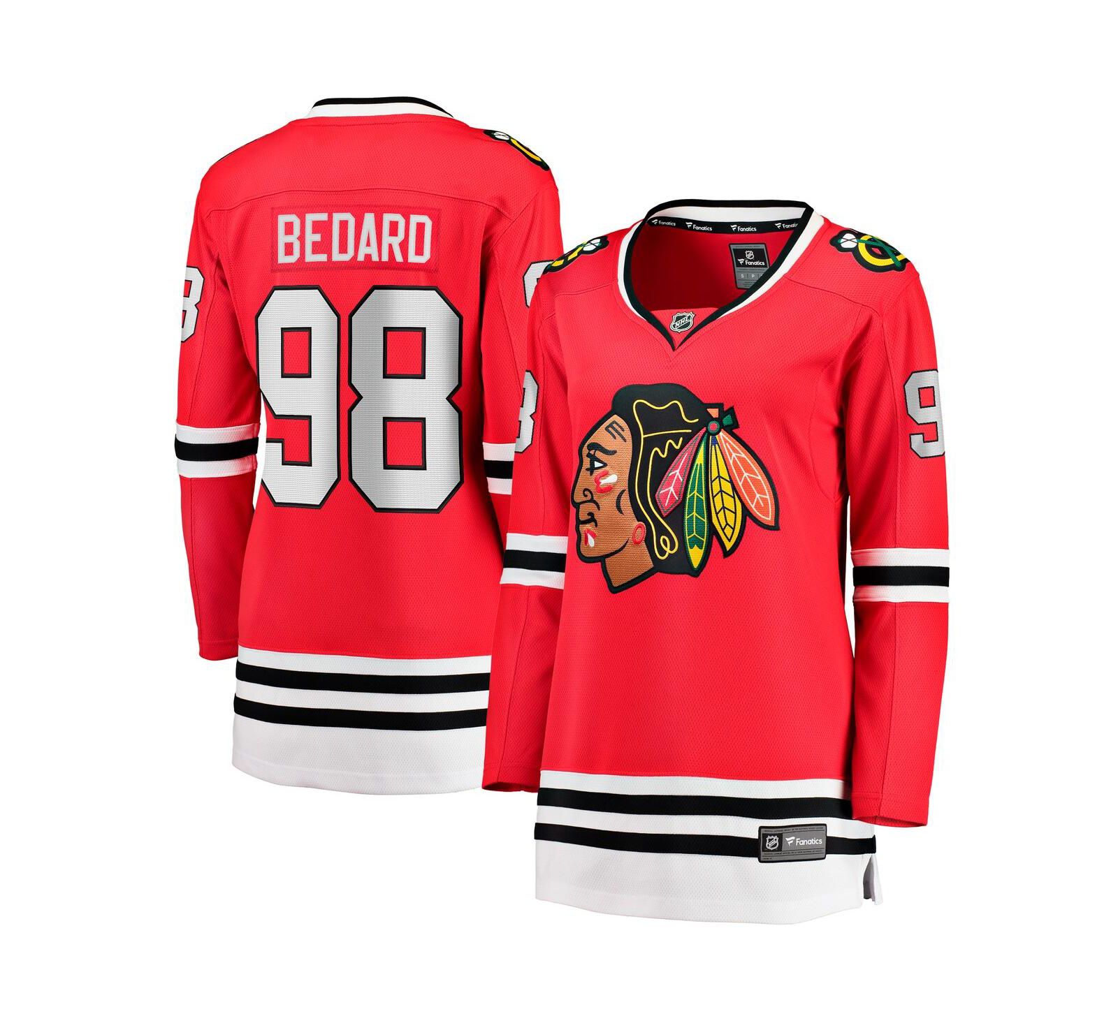 Fanatics Женская джерси Connor Bedard Red Chicago Blackhawks Home Breakaway Player
