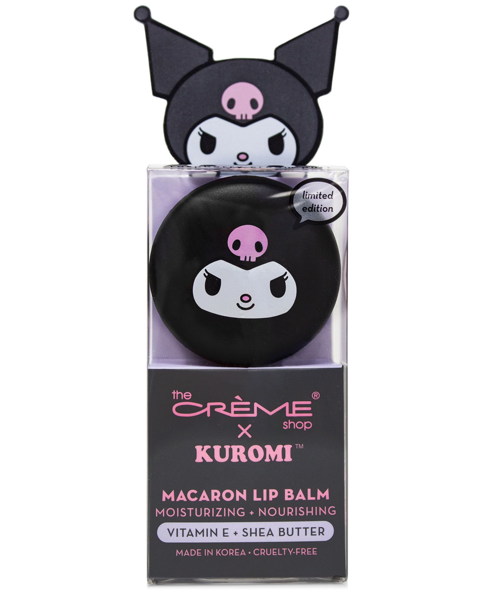 The Crème Shop Kuromi Macaron Бальзам для губ - Raspberry Cream Puff