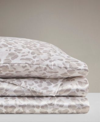 Madison Park Essentials Printed Satin Sheet Set, Queen