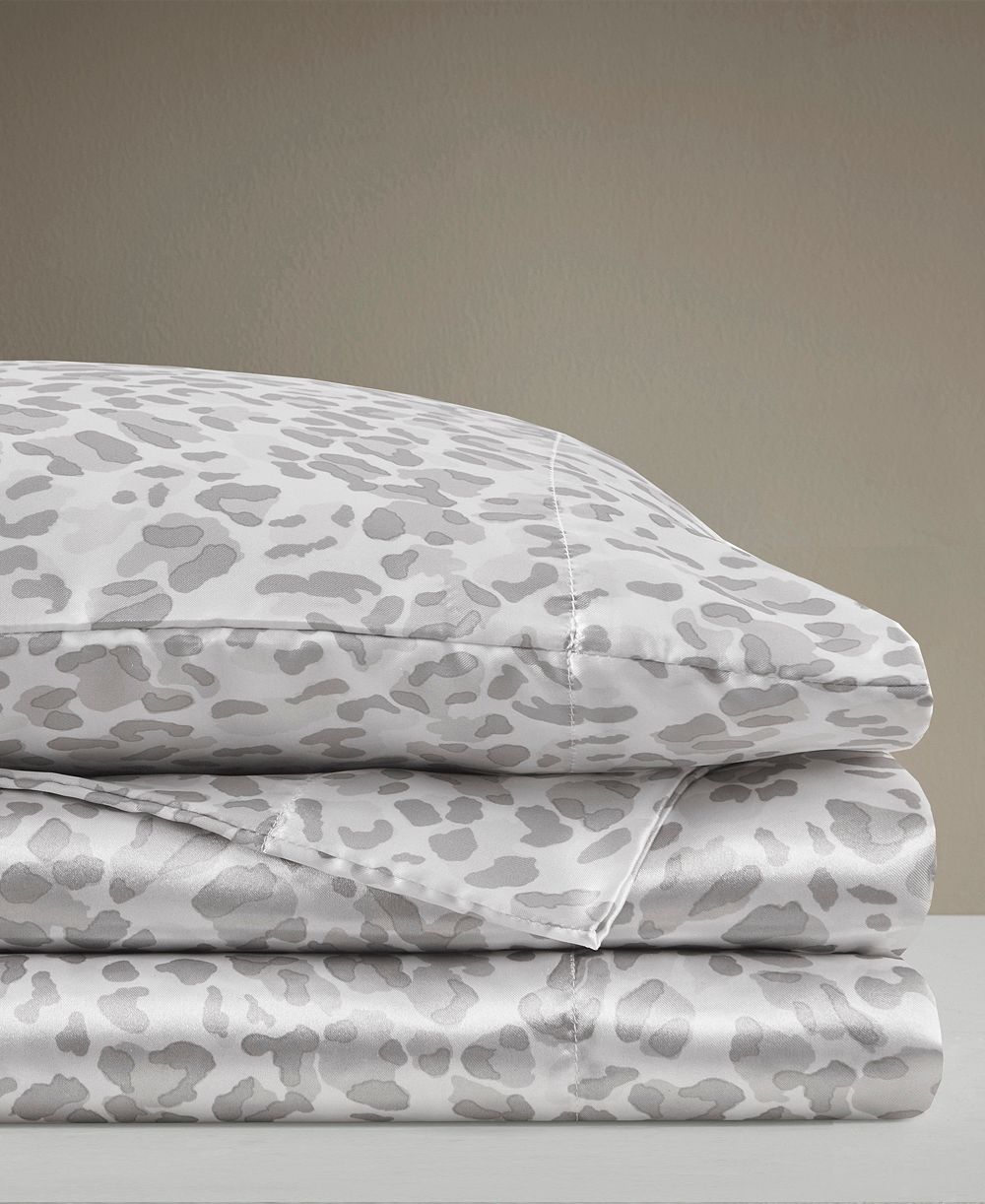 Madison Park Essentials Printed Satin Sheet Set, Queen
