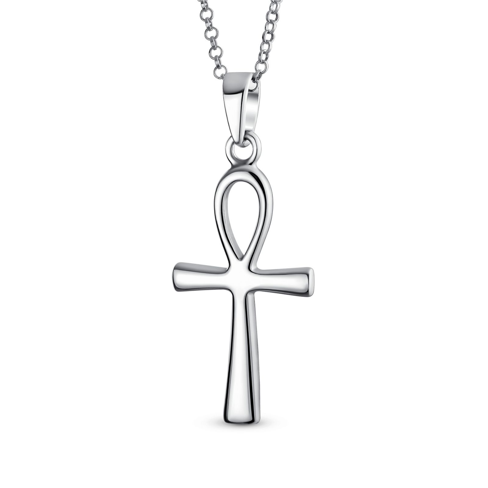 Bling Jewelry подвеска Key To Life Egyptian Ankh Cross, Sterling Silver
