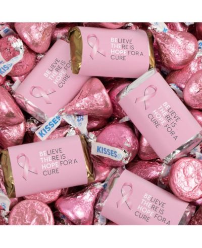 Конфеты Just Candy Hershey's Miniatures и Kisses для поддержки борьбы с раком груди, 124 шт.