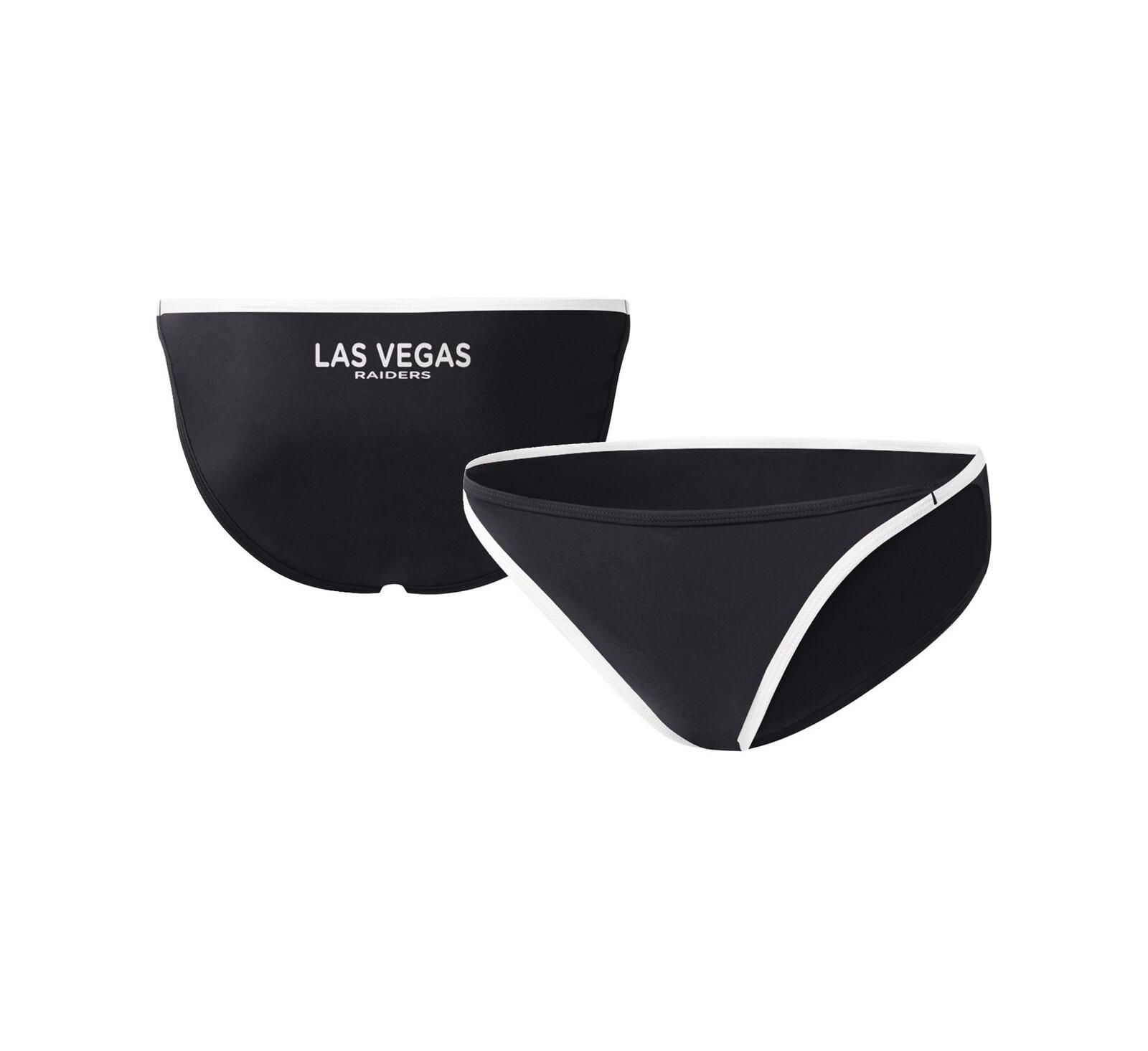 Women's G-III 4Her by Carl Banks Black Las Vegas Raiders Play Action Bikini Bottom
