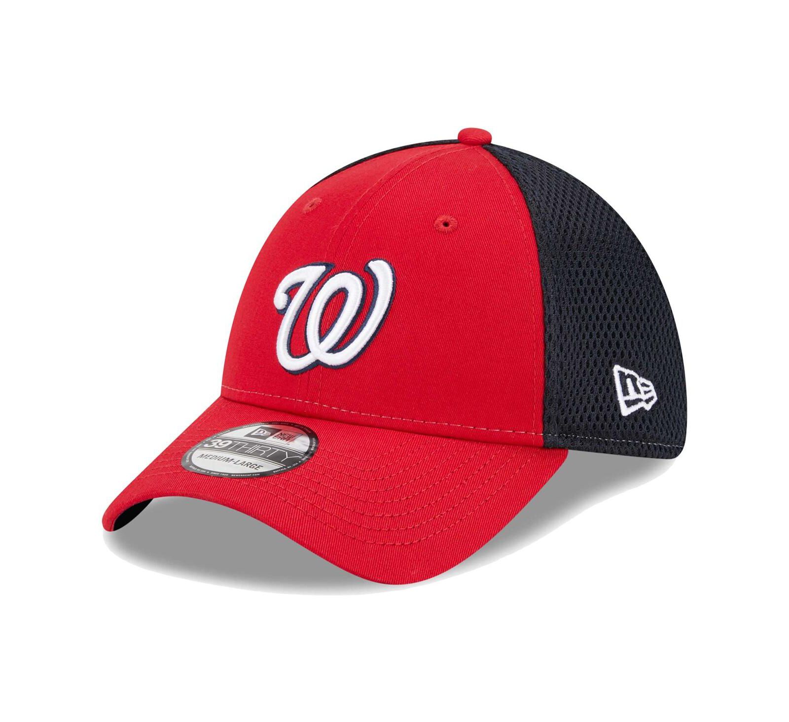 Men's New Era Red Washington Nationals Team Neo 39THIRTY Flex Hat