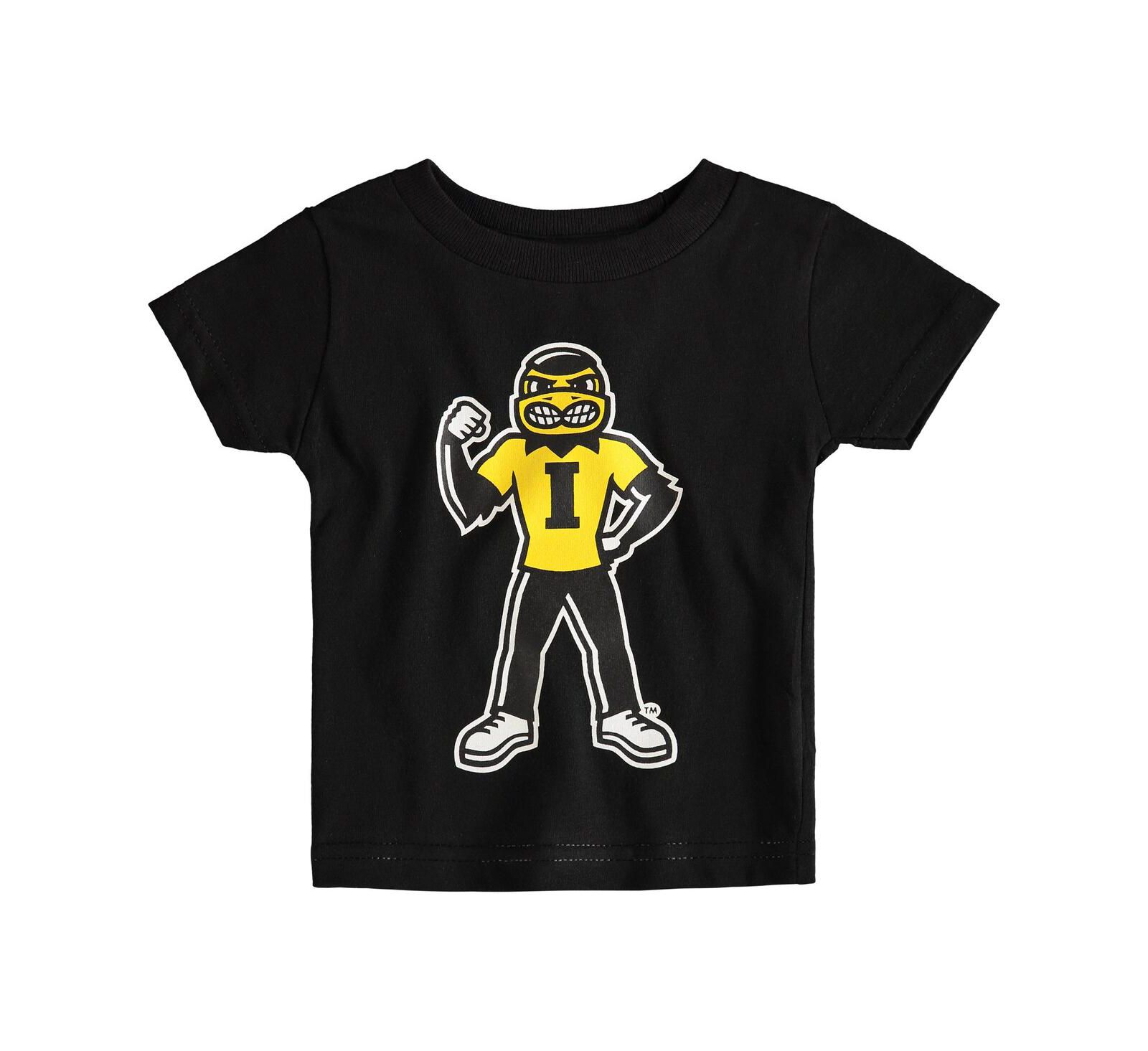 Infant Boys and Girls Black Iowa Hawkeyes Big Logo T-shirt