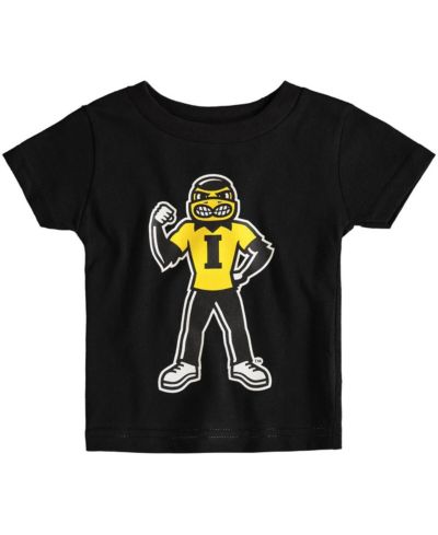 Детская черная футболка с большим логотипом Iowa Hawkeyes для мальчиков и девочек