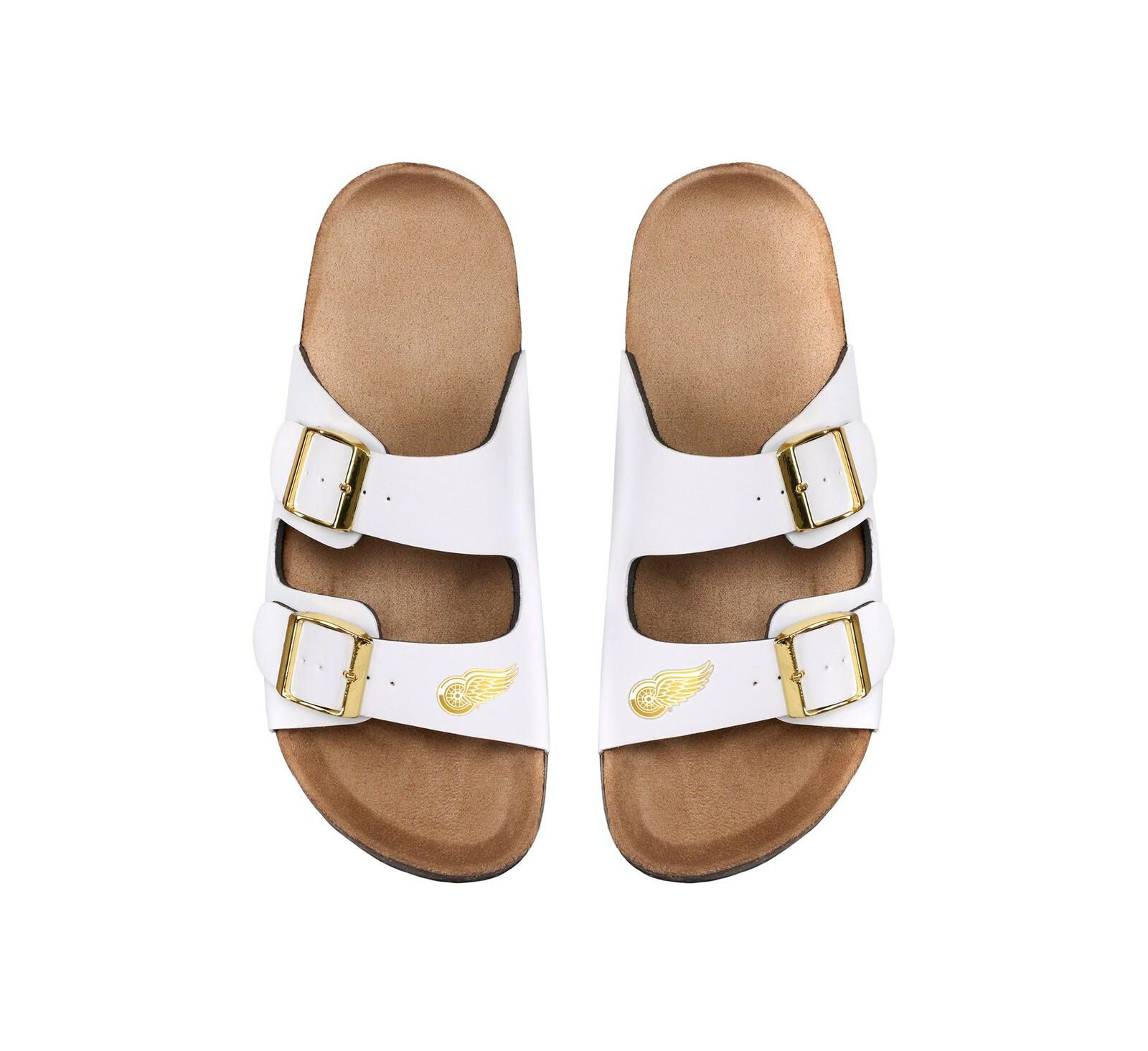 Women's FOCO Detroit Red Wings Double-Buckle Sandals
