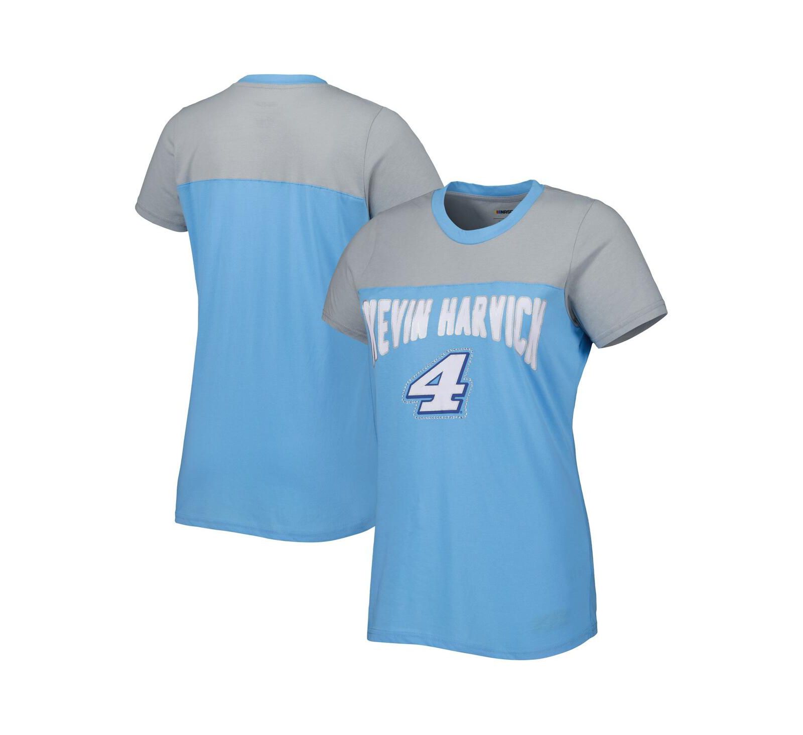 Женская футболка G-III 4Her by Carl Banks Kevin Harvick Box Score Light Blue, Gray
