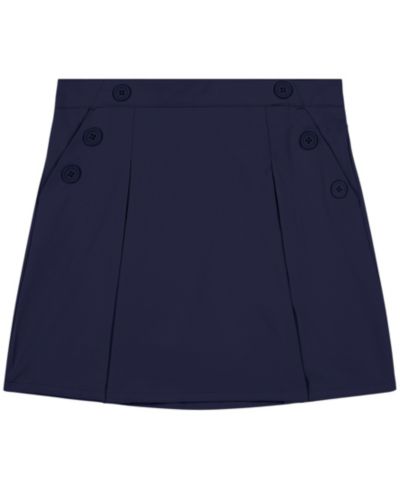 Nautica Little Girls Uniform Button Pockets Elastic Waist Scooter Skorts