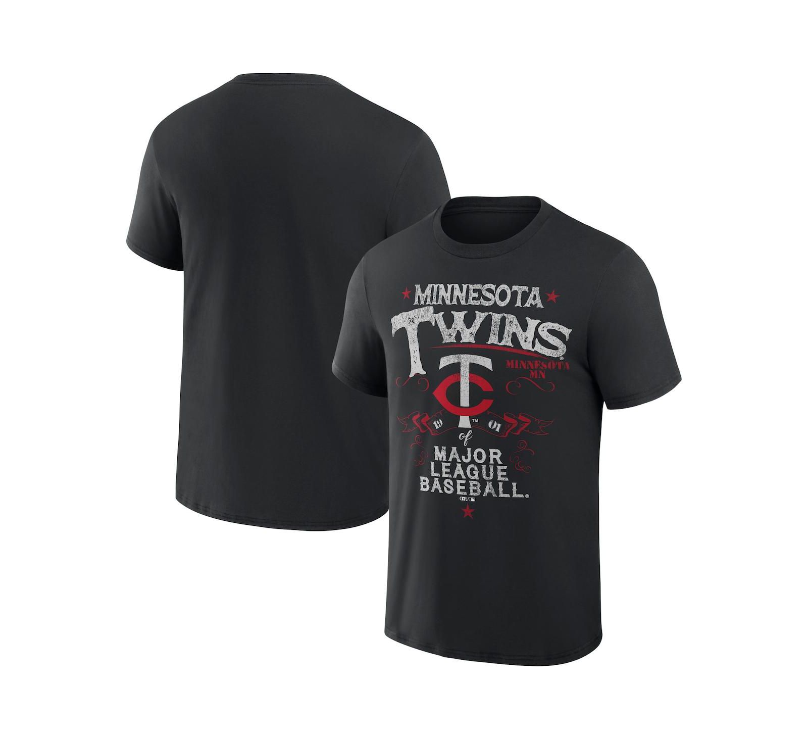 Men's Darius Rucker Collection by Fanatics Black Minnesota Twins Beach Splatter T-shirt