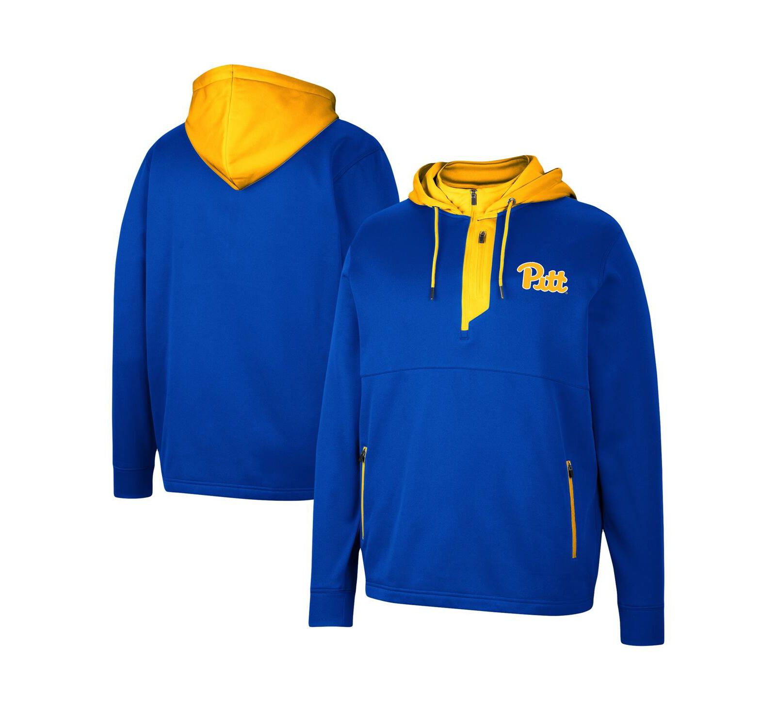 Colosseum Мужское худи Pitt Panthers Luge 3.0 Quarter-Zip, Royal