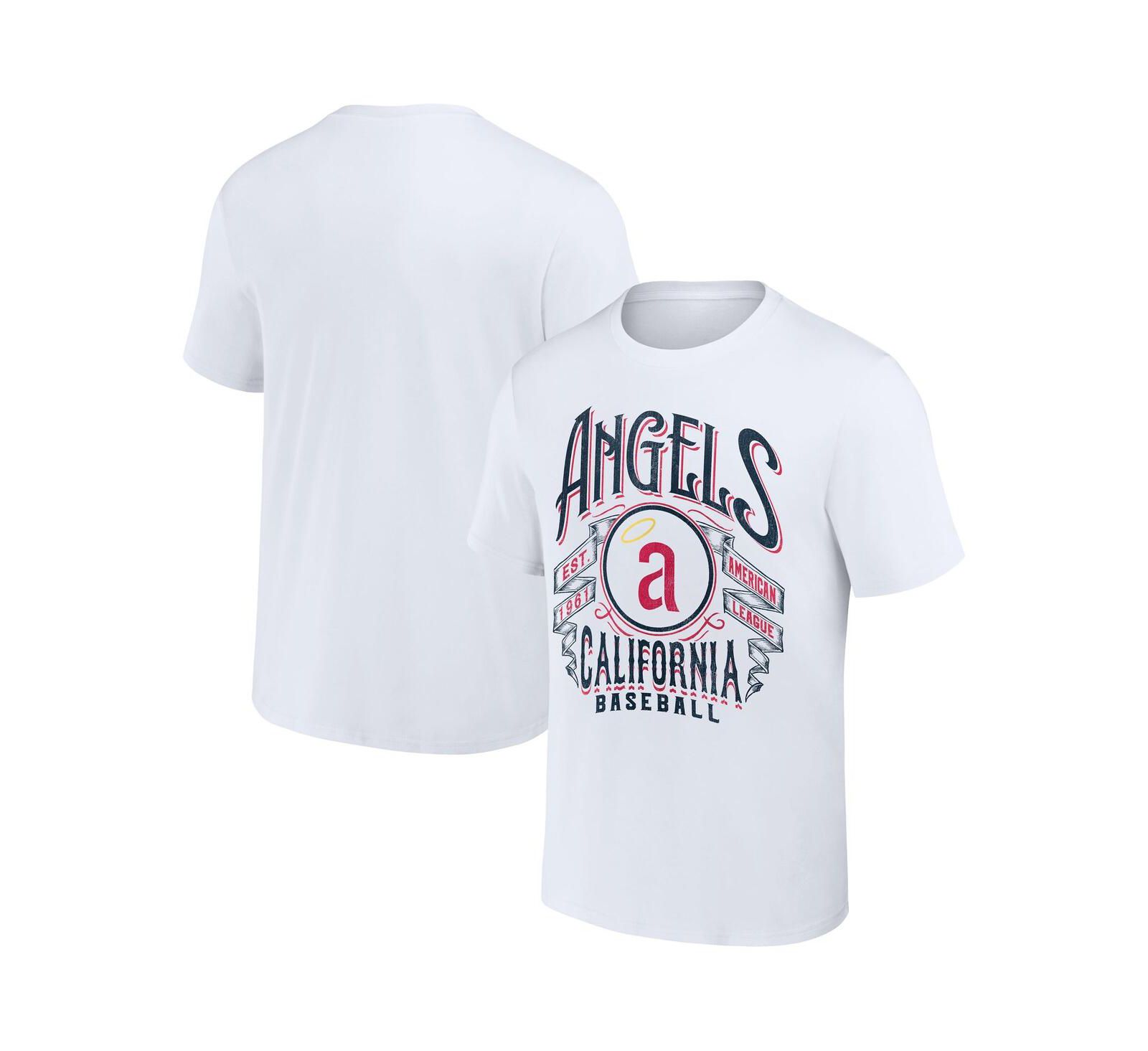 Мужская футболка Fanatics Darius Rucker Collection White California Angels Cooperstown Collection Distressed Rock